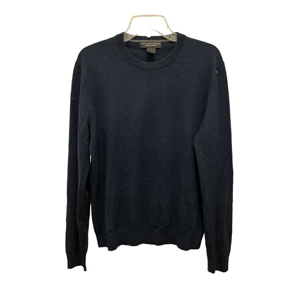 Men's Med Bloomingdale' Merino Wool Sweater Gray Crewneck